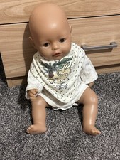 Zapf Creations Baby Boy Doll Hard Body Doll  open and close brown eyes wetting