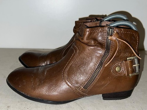 Women brown leather zip - women's,