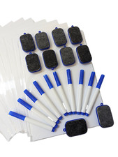 Dry Wipe Boards With Pens And Erasers A4 White Board School Office Markers