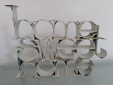 Vintage Solid Metal Home Sweet Home Wall Plaque