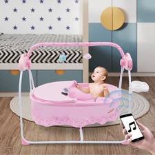 Pink electric baby rocker - baby,