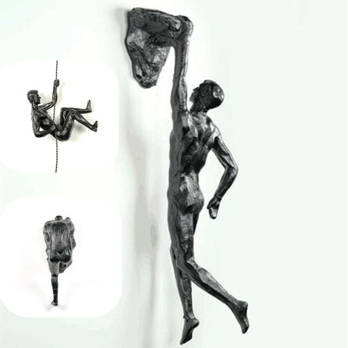 Climbing man sculpture - 3d,