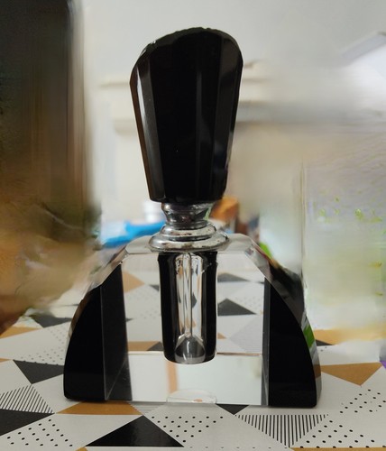 Vintage black and clear glass - vintage,