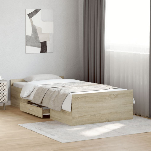 Bed frame sonoma oak - bed, 75x190