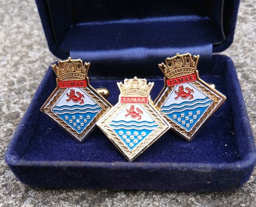 Hms tamar pair cufflinks pin - hms,