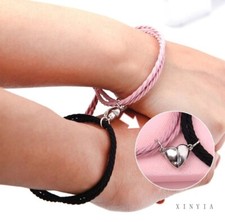 Beautiful couple magnet Heart love bracelets for women/teen UK Seller