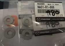 Washers x 4, Mazda MX-5, hardtop rear chrome mount, Eunos MX5 hard top mounting