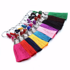 Bohemian Tassel Hand Bag Accessory Key ring gift UK seller