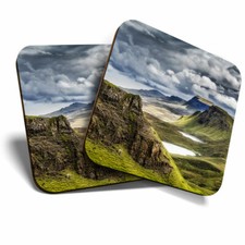 2 x Coasters - Scotland Highland Mountains Scottish Home Gift #16385