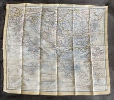 WW2 RAF Silk Escape Map S2 S3