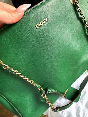 Dkny green saffiano leather - dkny,