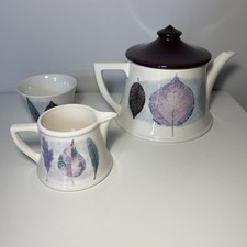 Portmeirion Dusk Tea Set by Jo Gorman - Teapot, Milk Jug , Sugar Pot