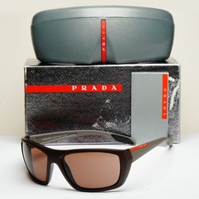 Prada Sunglasses 2017 Brown Wrap Linea Rossa PS06SS SPS 06S VY8-0D1 61mm 211025