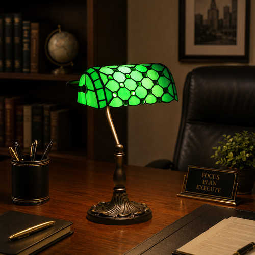 Tiffany style bankers table - tiffany,