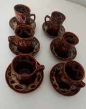 Set 6 Coffee Mugs and Saucers