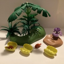 Playmobil Dinosaur Island Trees and Dinosaur Baby Dino Figures and eggs  