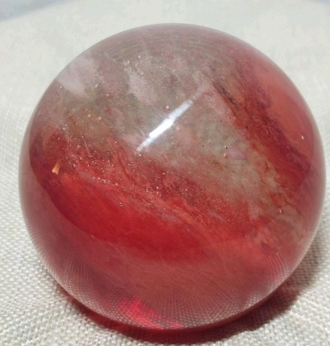 Red glass sphere crystal - glass, ball
