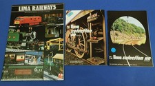 3x Vintage Lima HO - OO - N Gauge Model Railway Model Catalogues 1970's & 1980