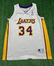Lakers NBA Champion Jersey White Vest | Mens Adult XL Large O'Neal 34 Basketball