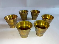 Vintage Brass Tea Coffee Cups
