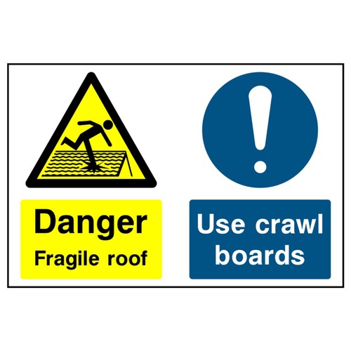 Danger fragile roof - danger,