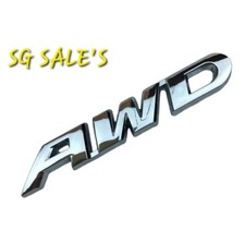 AWD Badge Chrome Metal Self