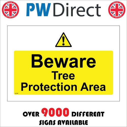 Sign beware tree protection - sign,