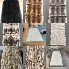 Luxury Real Rabbit FUR Throw