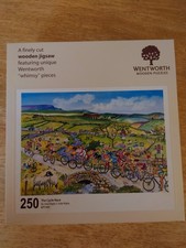 Wentworth The Cycle Race Julia Rigby 250 Piece Wooden Jigsaw Puzzle Comic Rare