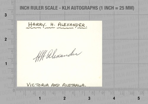 Harry alexander hand signed - harry,