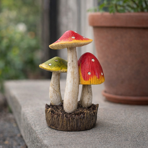Ceramic mushroom fairy garden - mushroom,