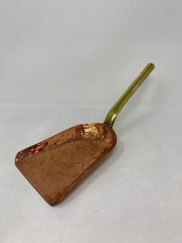 Coal ash scoop - copper, hammered