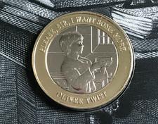 2020 JERSEY CHARLES DICKENS ~ OLIVER TWIST 2 TWO POUND COIN BU BUNC