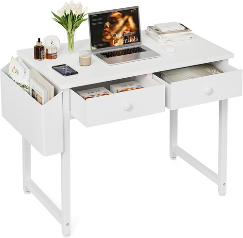 Small computer desk with - computer,