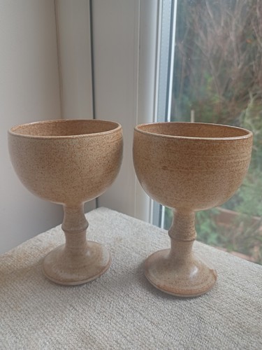 Stoneware goblets - stoneware,