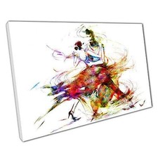Watercolor TANGO Canvas Wall