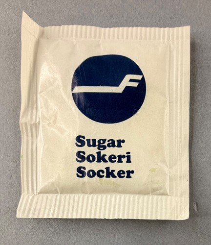 Finnair airline sugar packet - sugar,