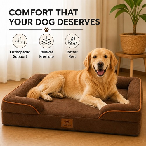 Large dog bed sofa - large, orthopedic
