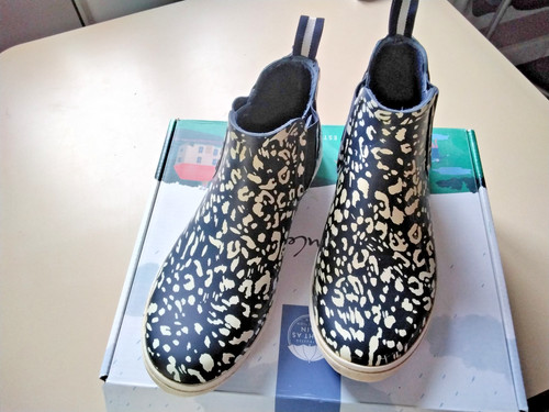 Joules wellibob navy leopard - navy,