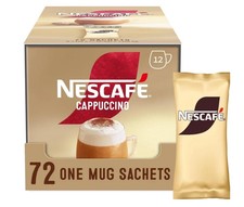 NESCAFÉ Cappuccino Instant Coffee Sachets - 72 x 15.5g