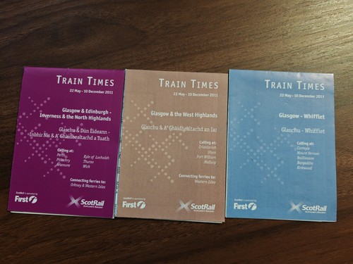 First scotrail 2011 timetables - first,
