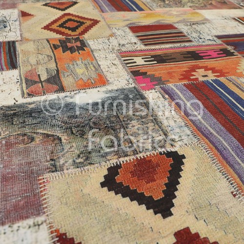 Fire treated sewing kilim - fire,