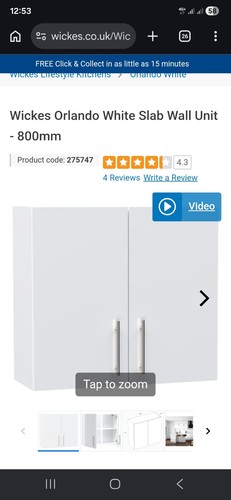 Wickes orlando white - , 800mm
