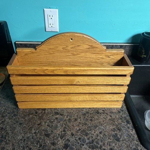 Vtg wall mounted magazine - wall,