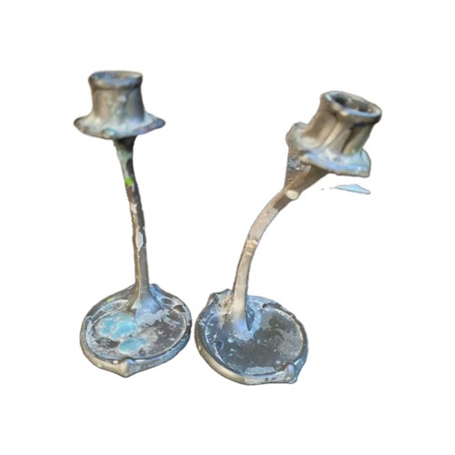 Pair antique pewter - pair, of