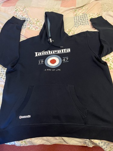 Lambretta logo navy hoodie - navy,