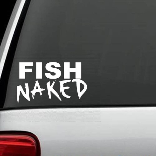 Fish naked decal sticker boat - decal,
