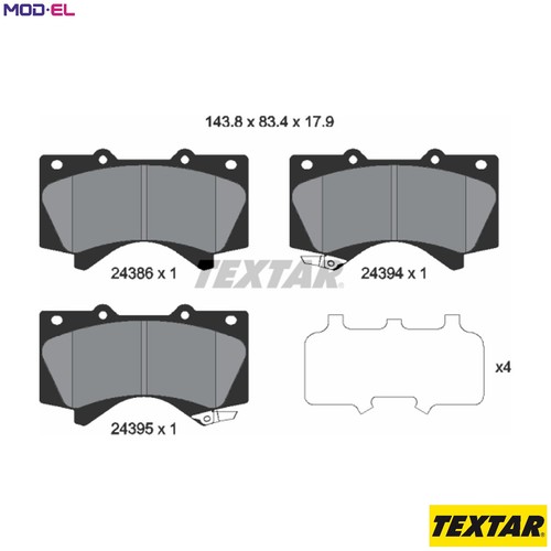Brake pad set disc - brake,