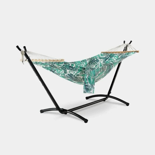 Hammock with stand leaf print - with,