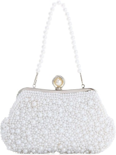Women pearl clutch bag wedding - women,